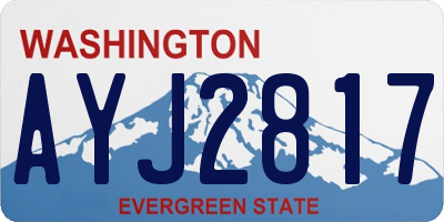 WA license plate AYJ2817