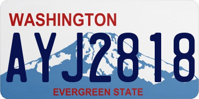 WA license plate AYJ2818