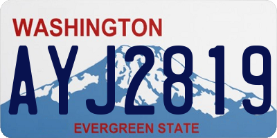 WA license plate AYJ2819