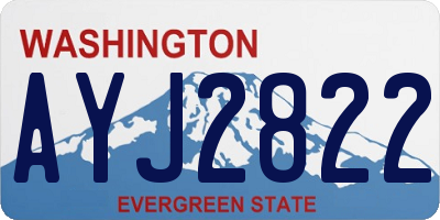 WA license plate AYJ2822