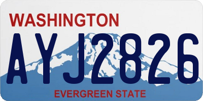 WA license plate AYJ2826