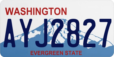 WA license plate AYJ2827