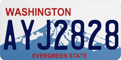 WA license plate AYJ2828