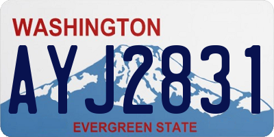 WA license plate AYJ2831