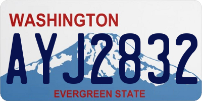 WA license plate AYJ2832