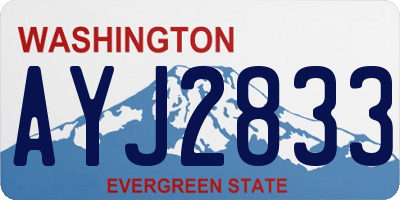 WA license plate AYJ2833