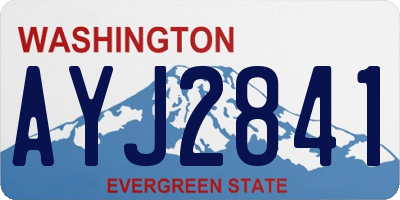 WA license plate AYJ2841