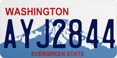 WA license plate AYJ2844