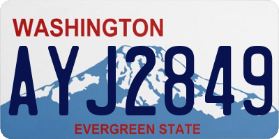 WA license plate AYJ2849