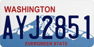 WA license plate AYJ2851
