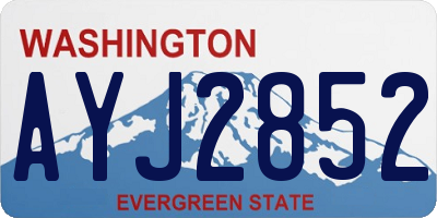 WA license plate AYJ2852