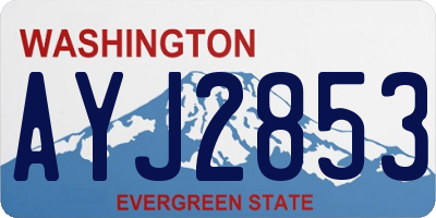 WA license plate AYJ2853