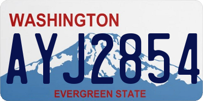 WA license plate AYJ2854