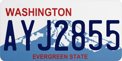 WA license plate AYJ2855