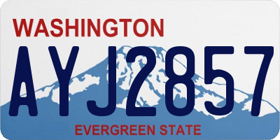 WA license plate AYJ2857