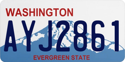 WA license plate AYJ2861