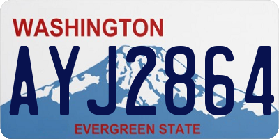 WA license plate AYJ2864