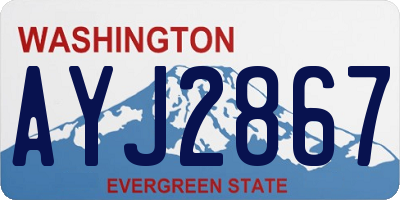 WA license plate AYJ2867