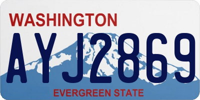 WA license plate AYJ2869