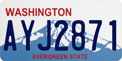 WA license plate AYJ2871