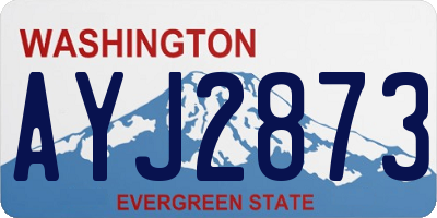 WA license plate AYJ2873