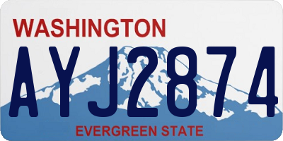 WA license plate AYJ2874