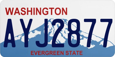 WA license plate AYJ2877