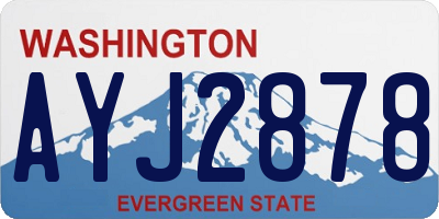 WA license plate AYJ2878