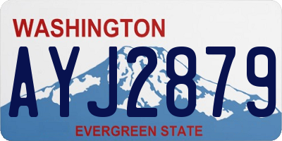 WA license plate AYJ2879