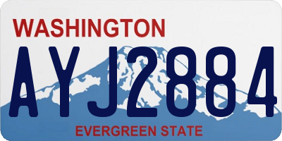 WA license plate AYJ2884