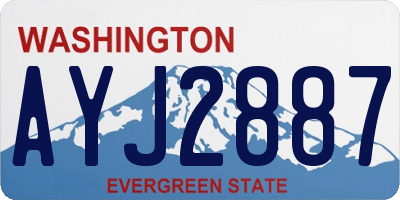 WA license plate AYJ2887