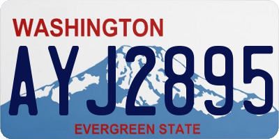 WA license plate AYJ2895