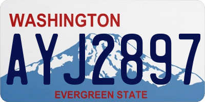 WA license plate AYJ2897