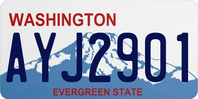 WA license plate AYJ2901