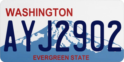 WA license plate AYJ2902