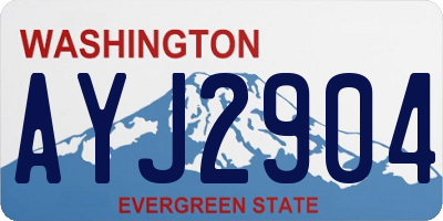 WA license plate AYJ2904