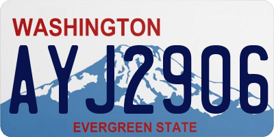 WA license plate AYJ2906