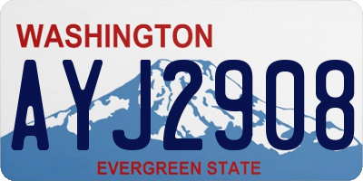 WA license plate AYJ2908