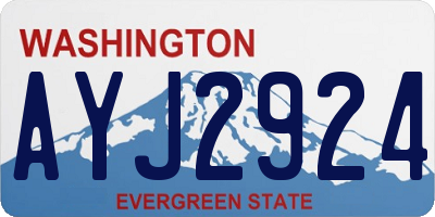 WA license plate AYJ2924