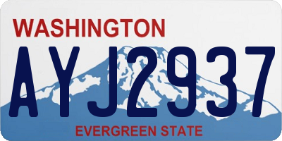 WA license plate AYJ2937