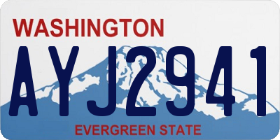 WA license plate AYJ2941