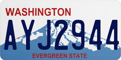 WA license plate AYJ2944