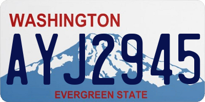 WA license plate AYJ2945