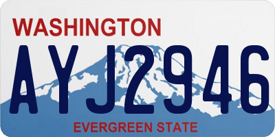 WA license plate AYJ2946