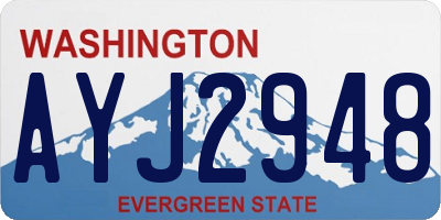 WA license plate AYJ2948