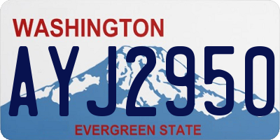 WA license plate AYJ2950