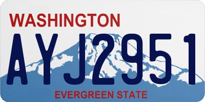 WA license plate AYJ2951