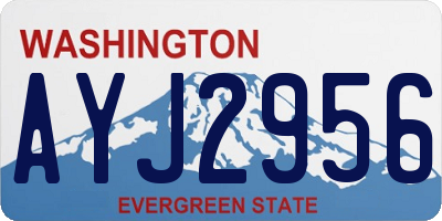WA license plate AYJ2956