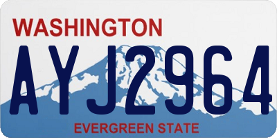 WA license plate AYJ2964