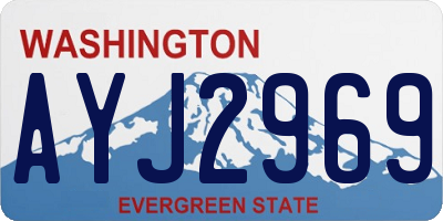 WA license plate AYJ2969